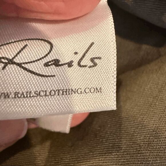 NEW! Rails Sandra Shirt Dress Snap Front Olive Black Tie Dye Size Small - Picture 8 of 14